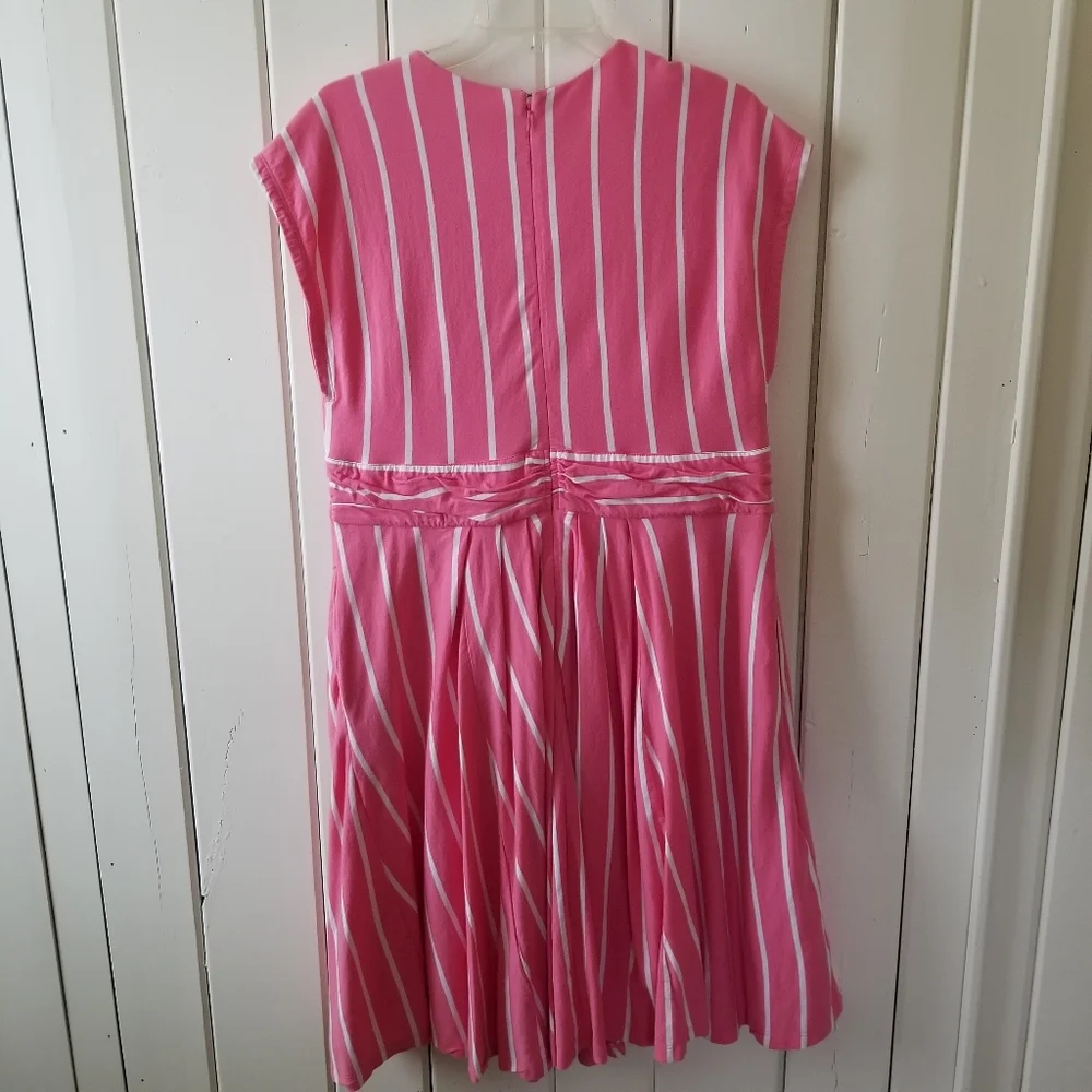 Eshakti 1X Pink Lined Dress Faux Wrap Plus 18 W 20 - Picture 12 of 12